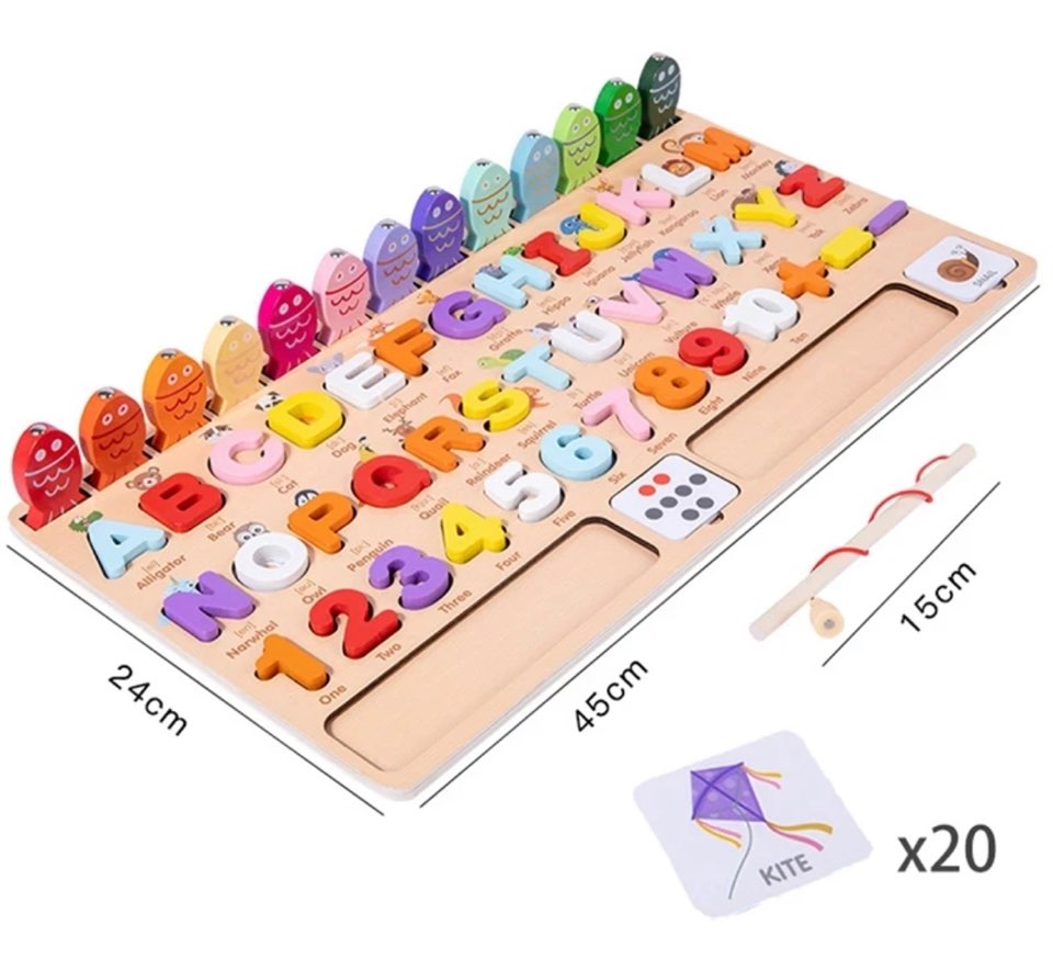 2 in one alphanumeric  fishing Board