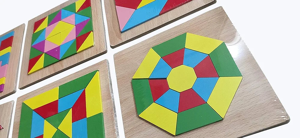 Geometric puzzle board