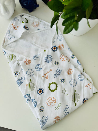 Muslin hooded towel