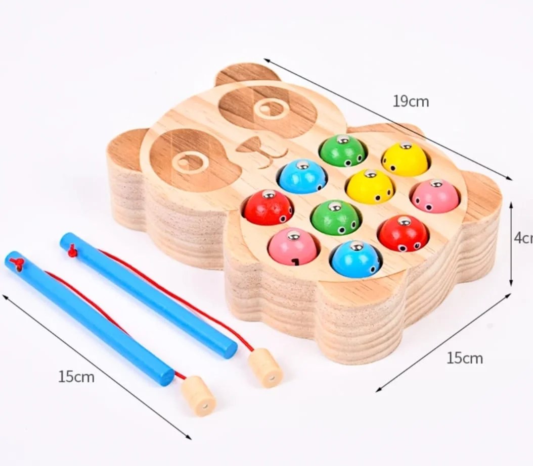 Wooden Panda fishing game