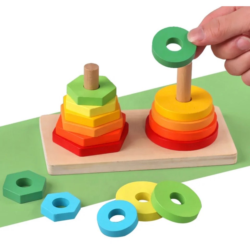 Twin tower shape sorter