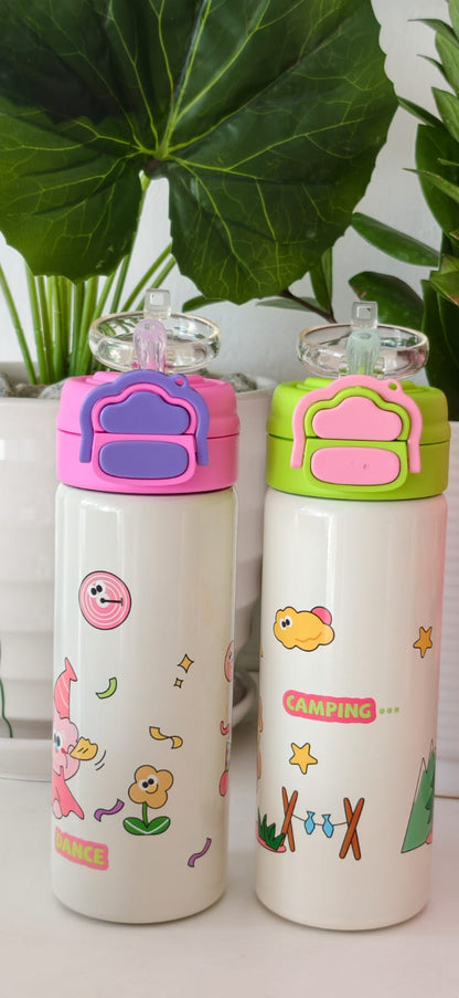 Double walled vacuum bottle