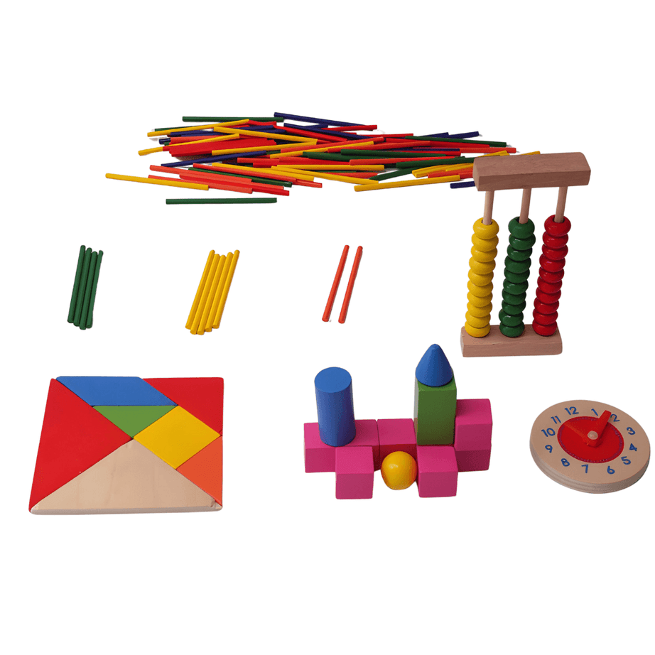Multipurpose  Abacus  shapes  clock  learning box