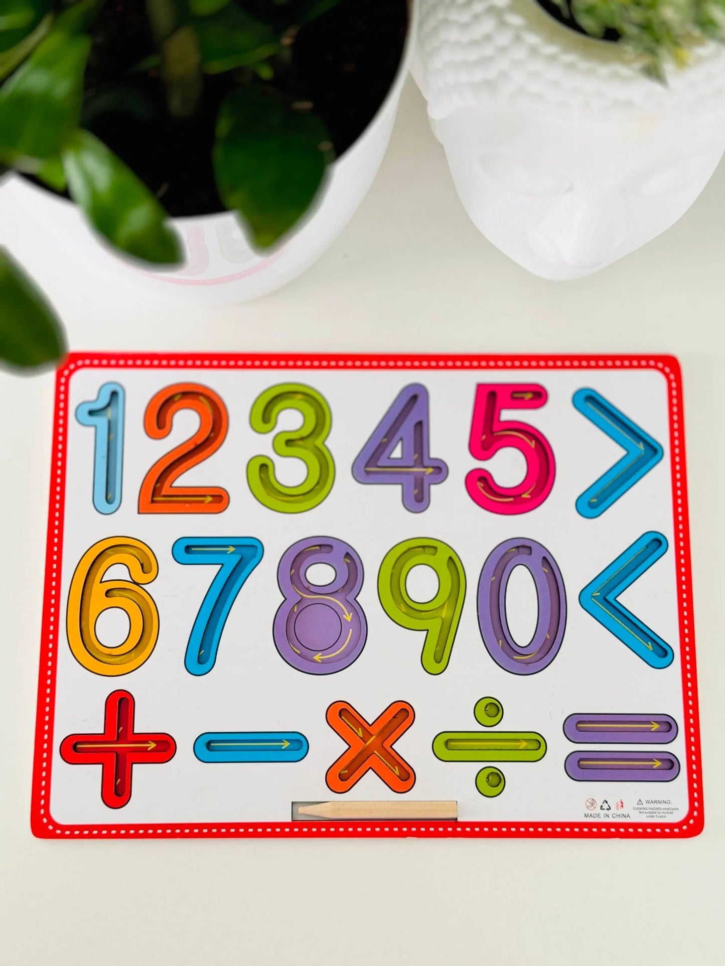 Single side Number Tracing board