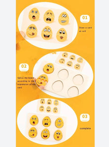 woooden egg expression puzzle board