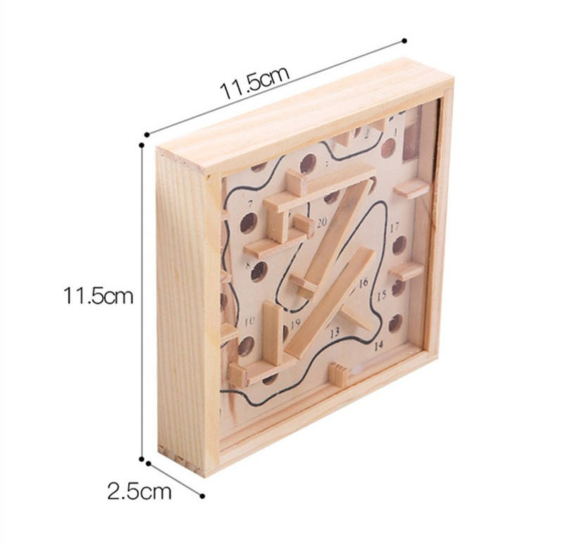 Handmade Wooden Labyrinth Maze Puzzle