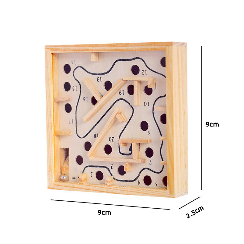 Handmade Wooden Labyrinth Maze Puzzle