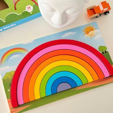 Rainbow Building Blocks with board