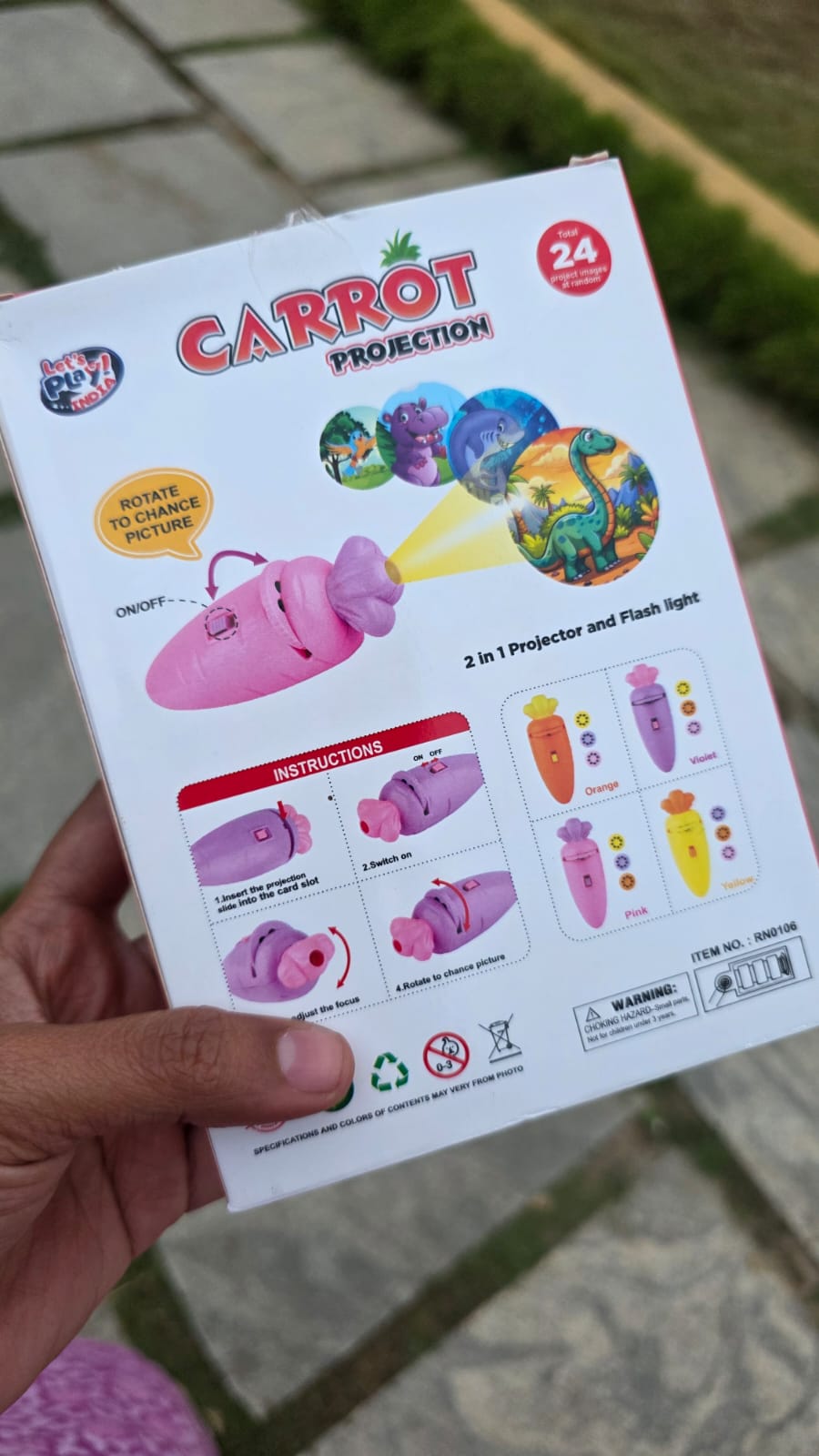 Carrot flashlight projector