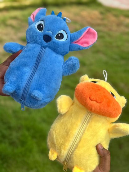 soft plush pouches
