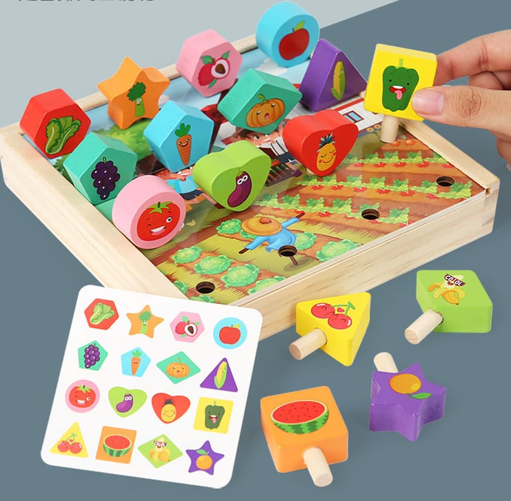Premium Fruit and vegetable puzzle board