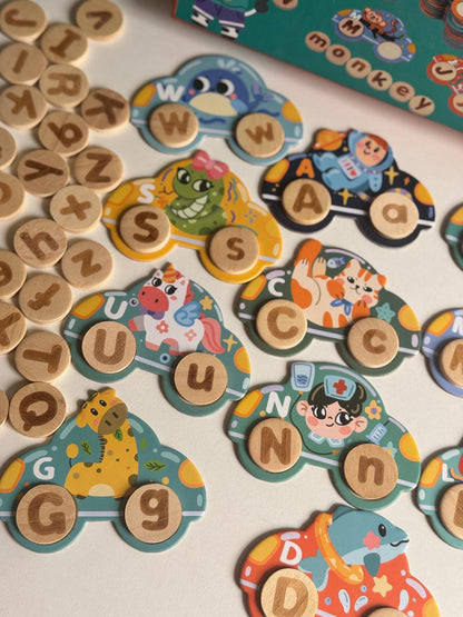 Matching car Letters