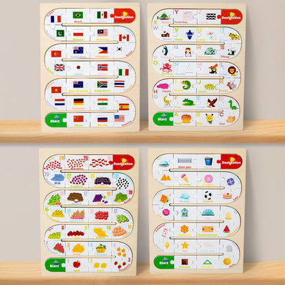 Wooden Education magic puzzle