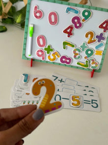 wooden magnetic number board