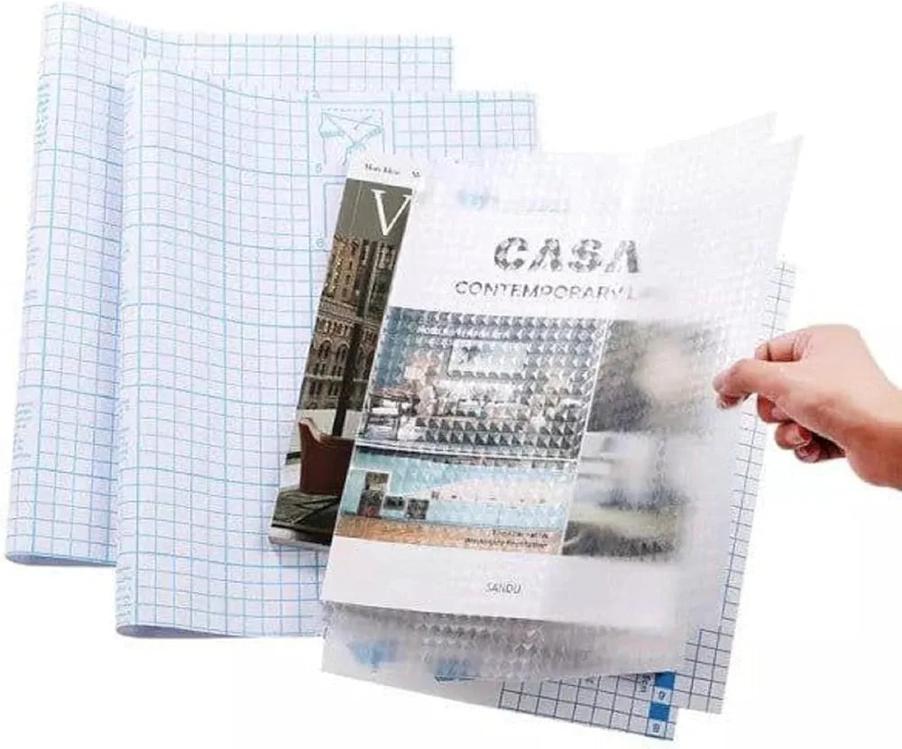 Transparent self-adhesive book cover
