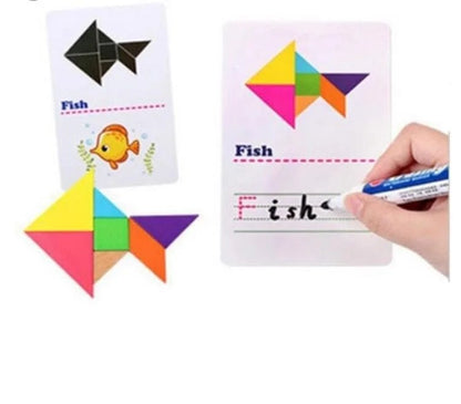 Tangram Letter Writing Card