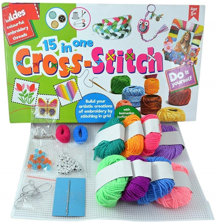 15-in-1 Cross Stitch DIY Craft Kit
