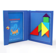 Magnetic tangram book