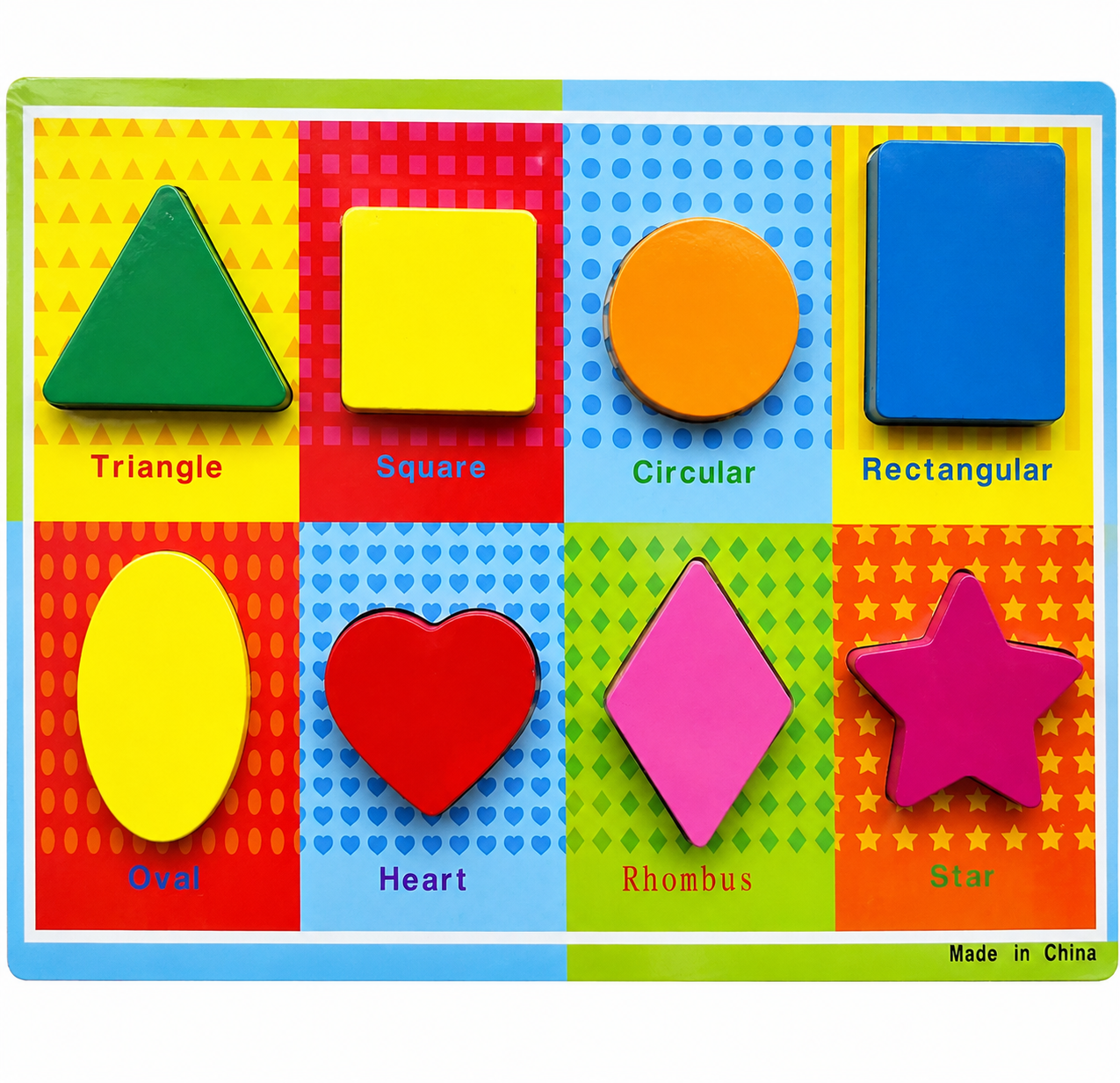 Montessori wooden Puzzle Board