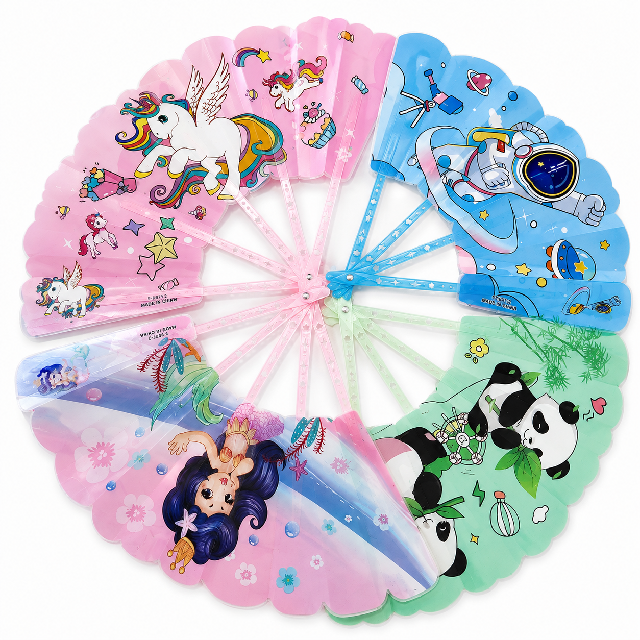 Cartoon Folding Hand Fan (pre order)
