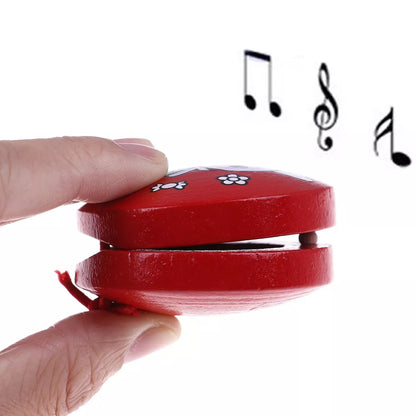 wooden cartoon clapper /rattle