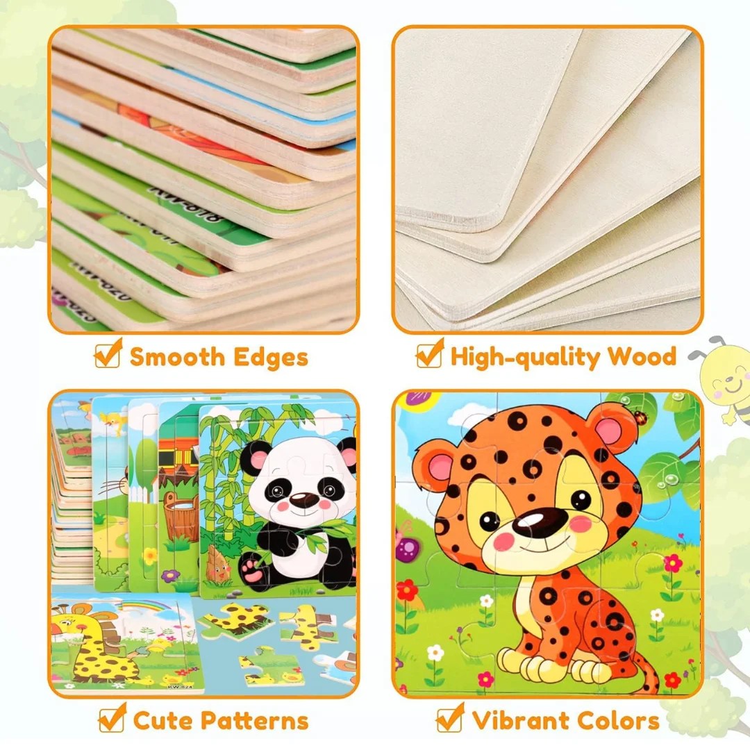 40 rs wooden puzzle with base image [15 *15 cm