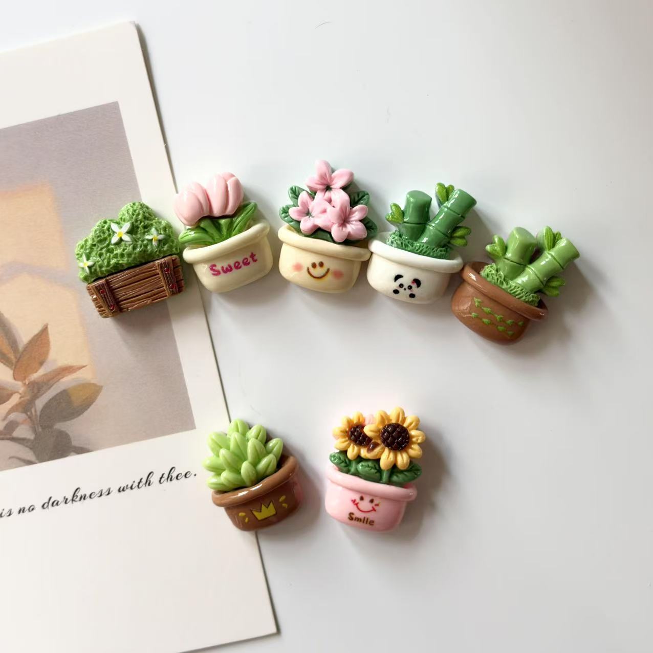 🌸 Mini Plant Fridge Magnets