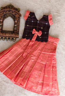 Ethnic wear (peach bow)