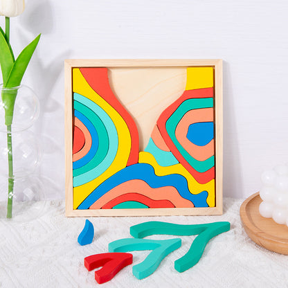 Colorful rainbow stacking toy