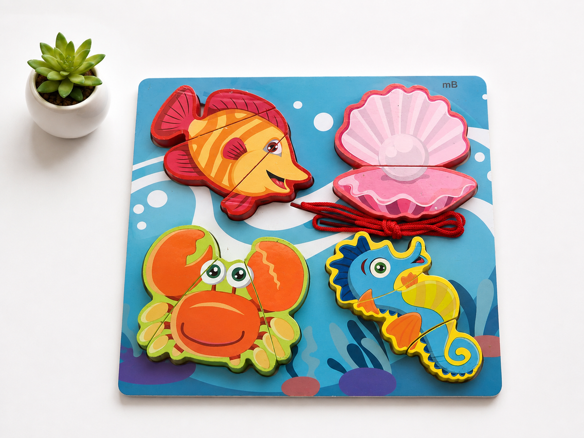 Lacing jigsaw puzzles