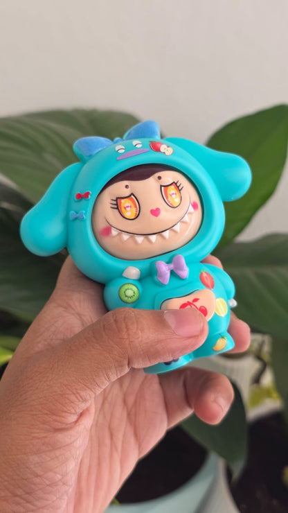 Labubu face changing keychain