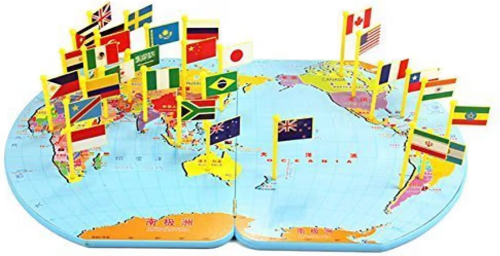 Foldable  wooden map board