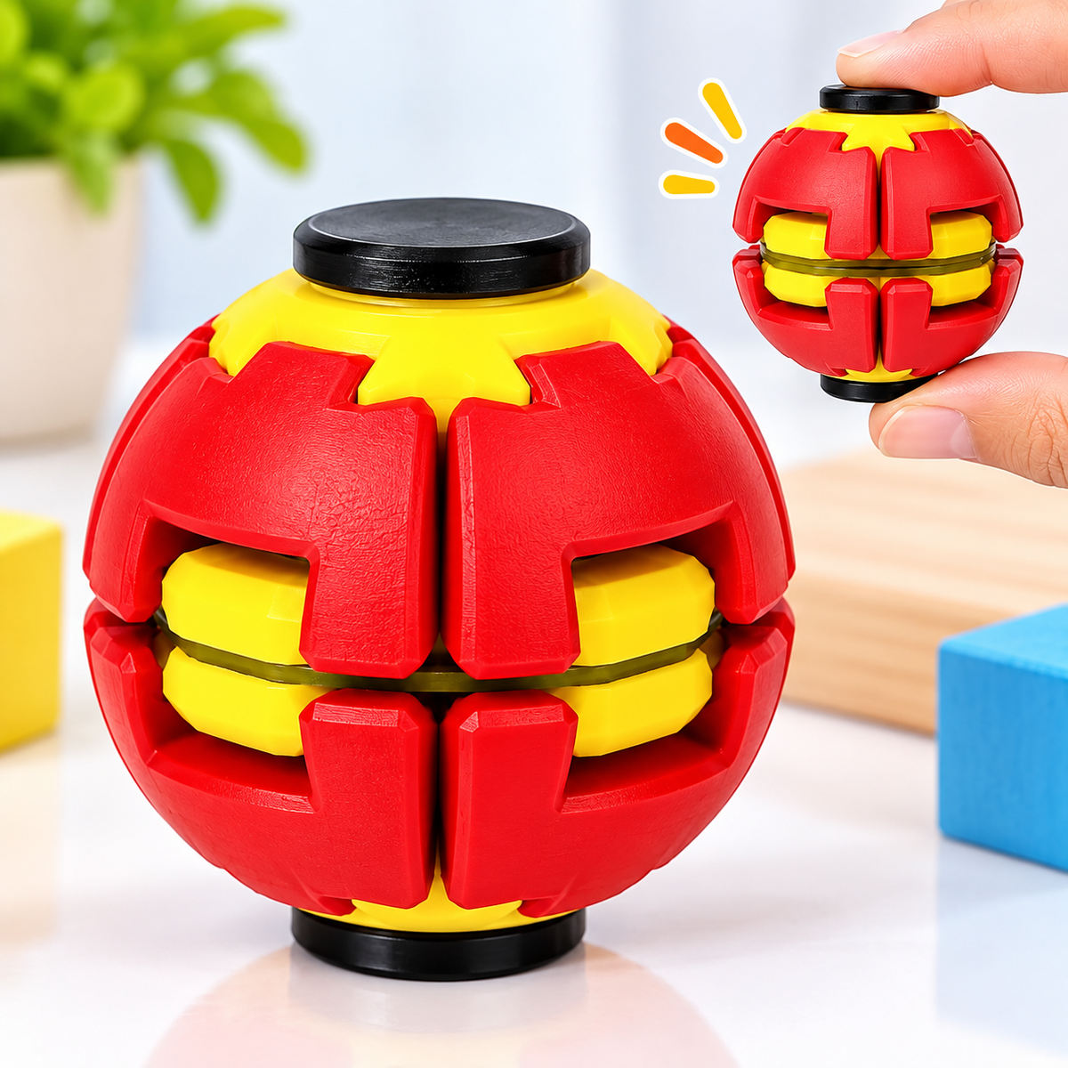 Fidget spinning Ball