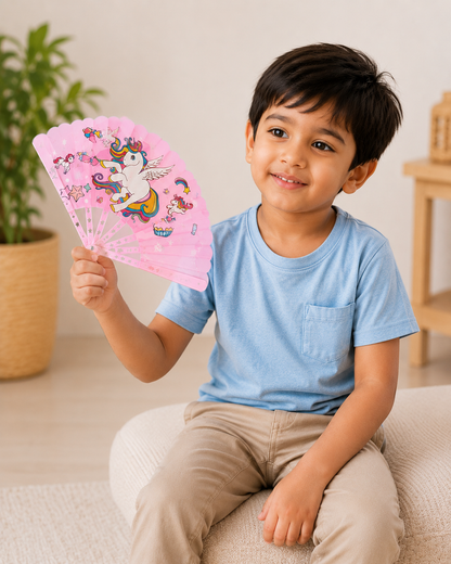 Cartoon Folding Hand Fan (pre order)