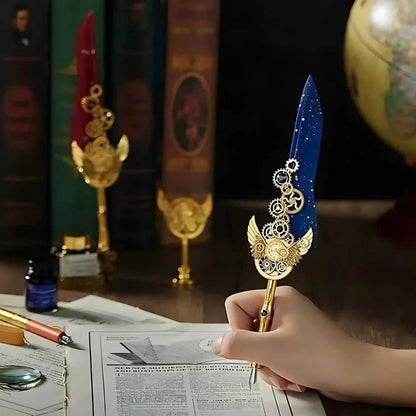 Vintage Pen & 3D Notebook