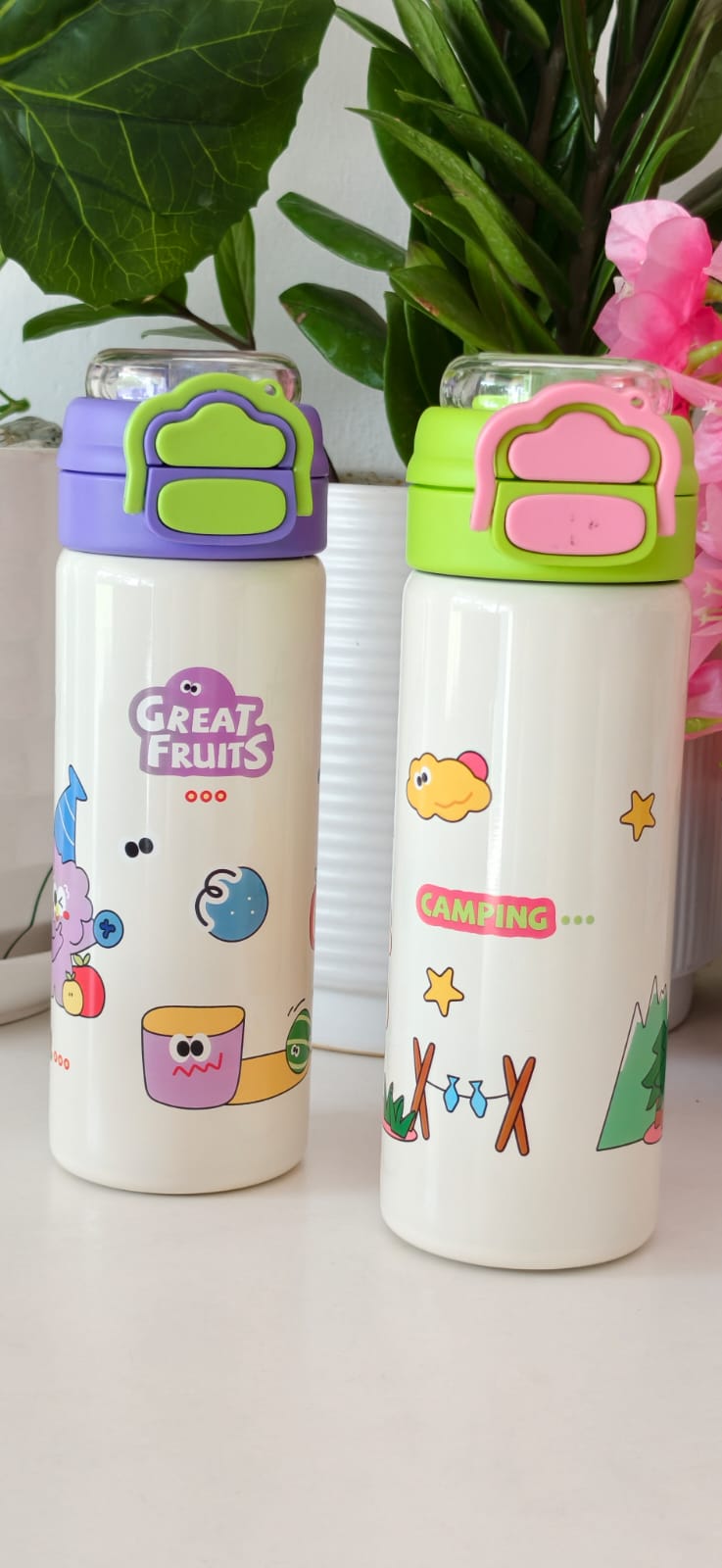 Double walled vacuum bottle