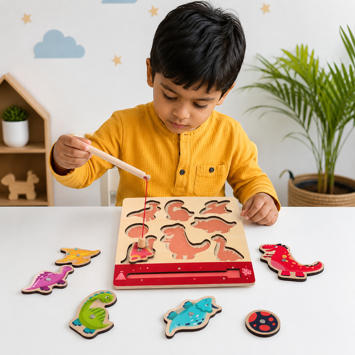 Wooden Magnetic fishing Board