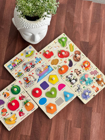 Wooden Mini pegboard with base image