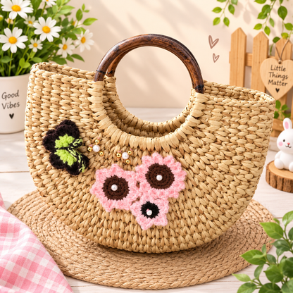 Kauna Hand-Tied  Basket (with Hand Embroidery )