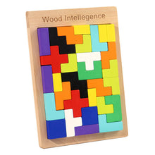 wooden tetris board