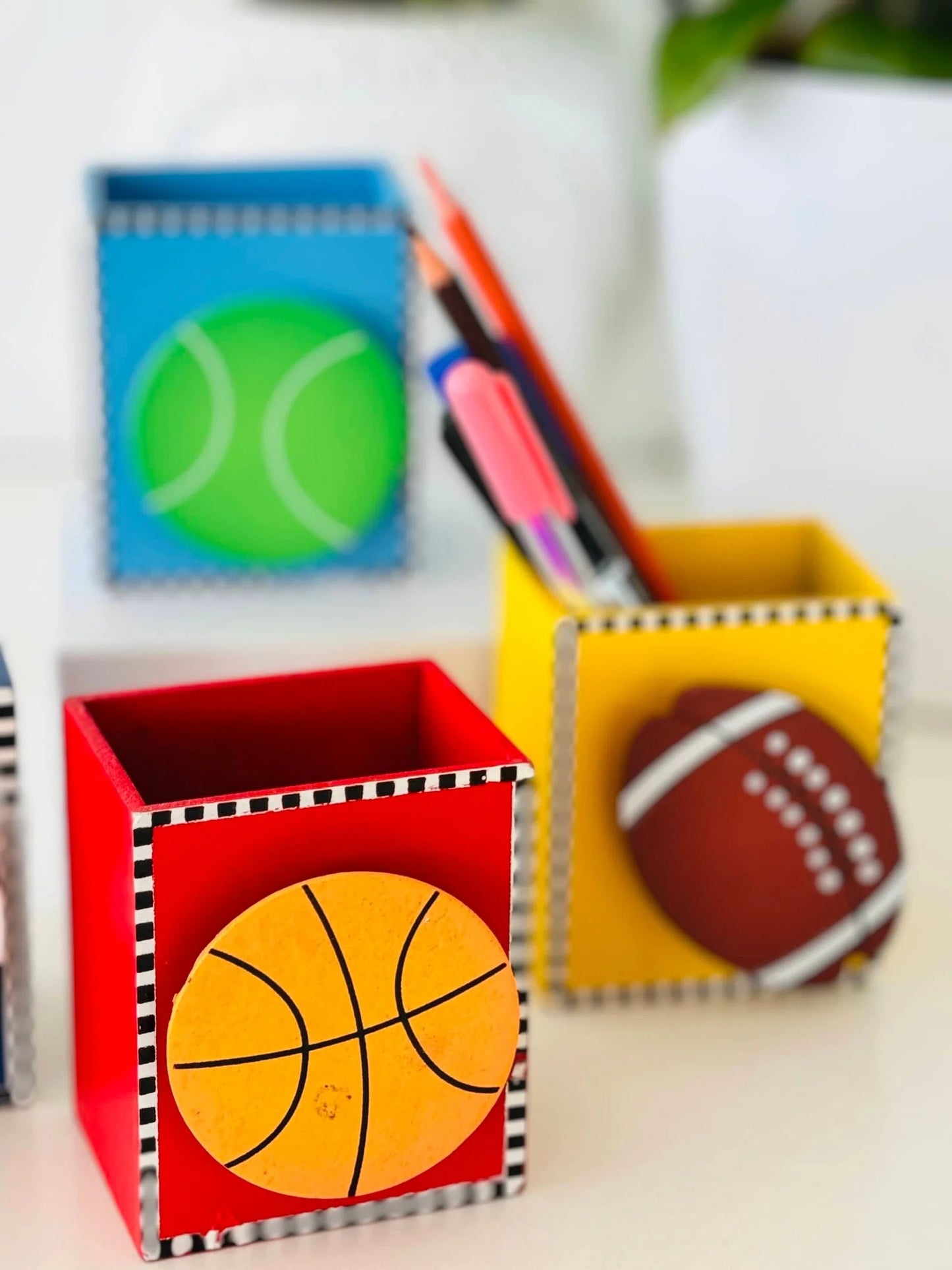 Wooden Pen Stand