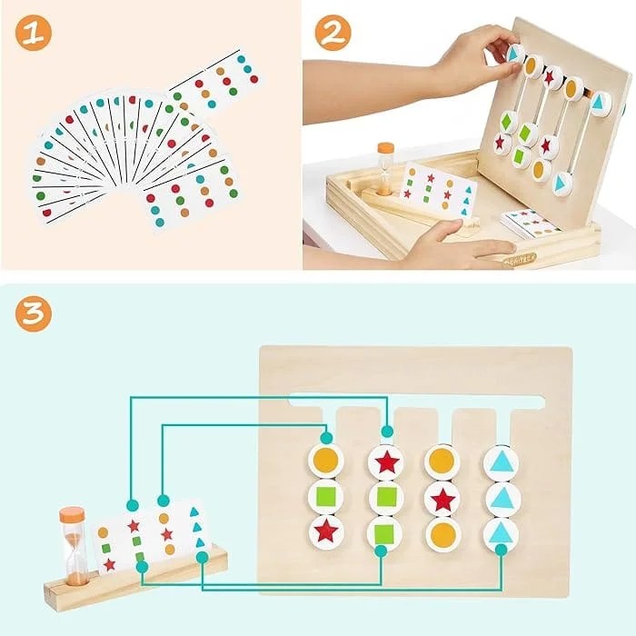 Four color maze with sandclock