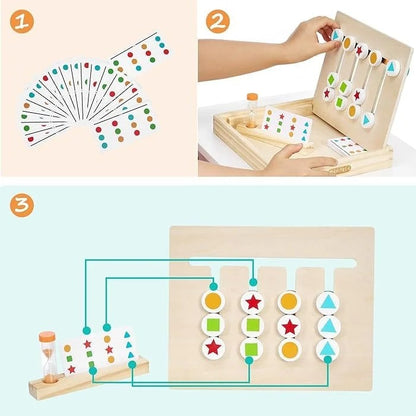 Four color maze with sandclock