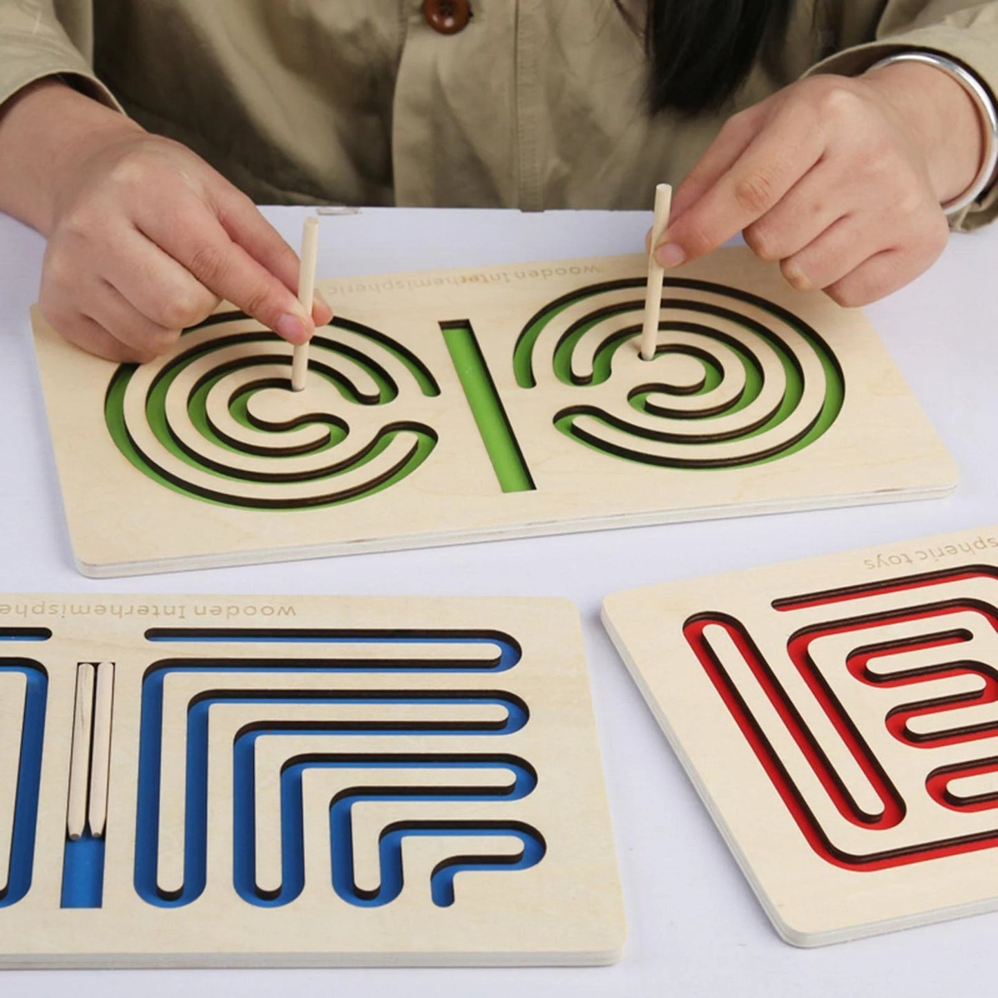 Left and Right Brain maze board