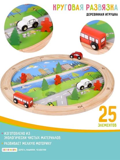 Wooden construction toy