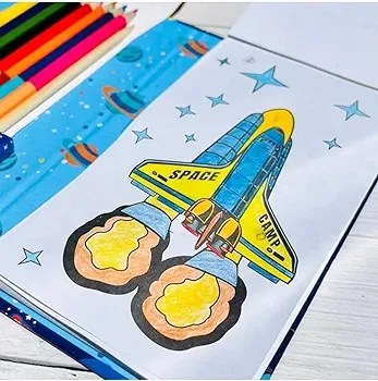 Foldable colouring book