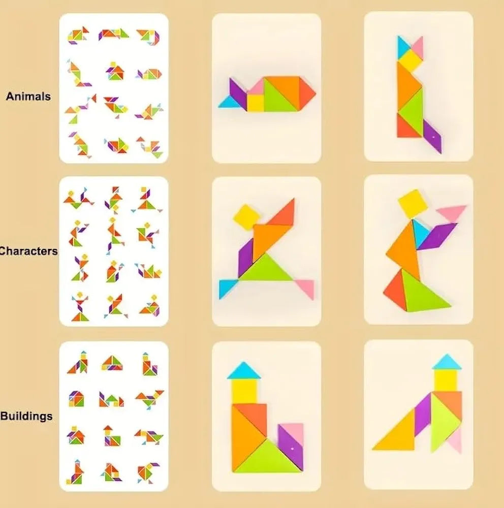 Mini magnetic  tangram book