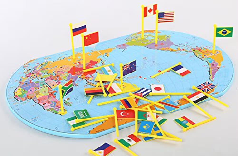 Foldable  wooden map board