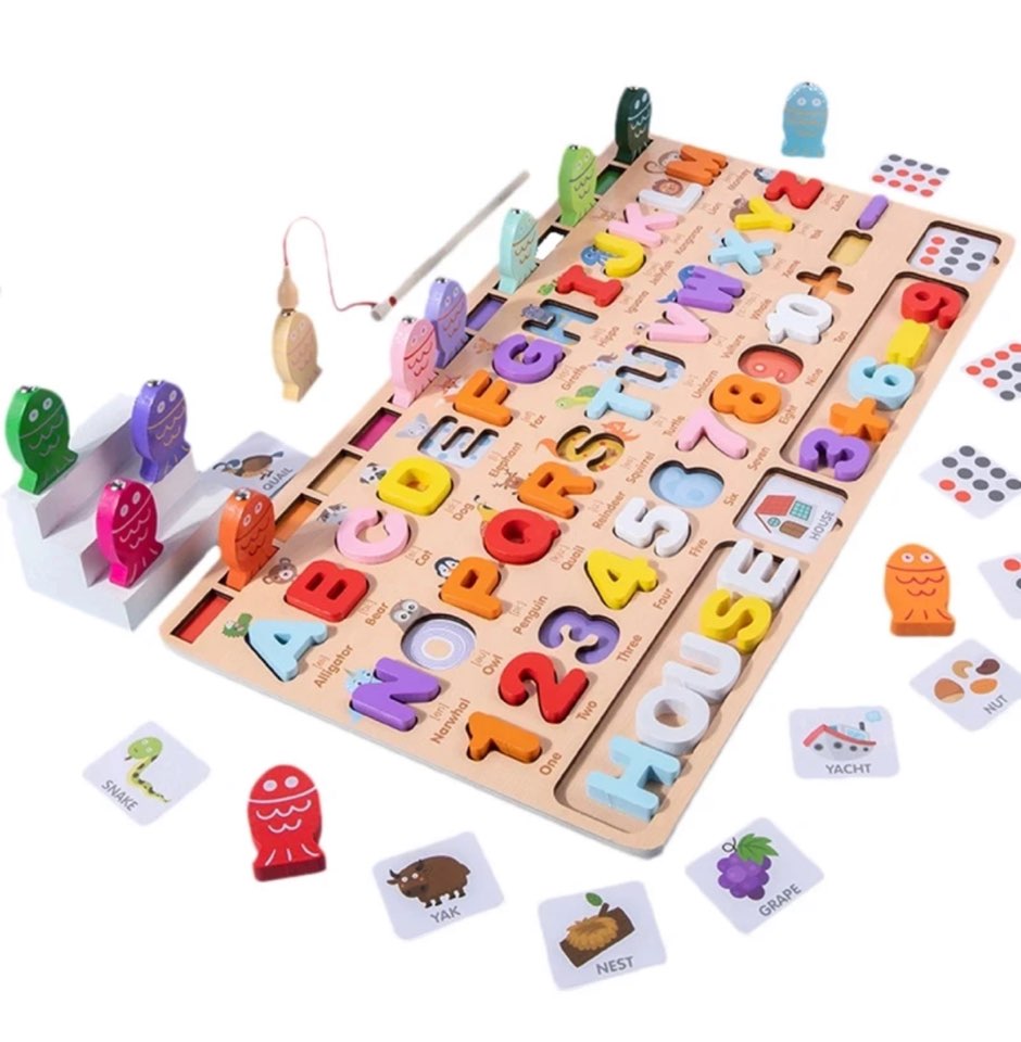 2 in one alphanumeric  fishing Board