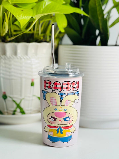 Stainless steel straw with tumbler